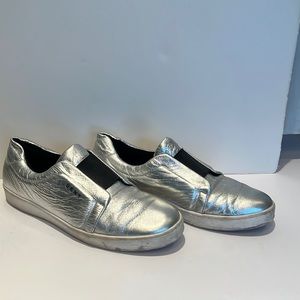 DKNY Silver slip-on sneakers